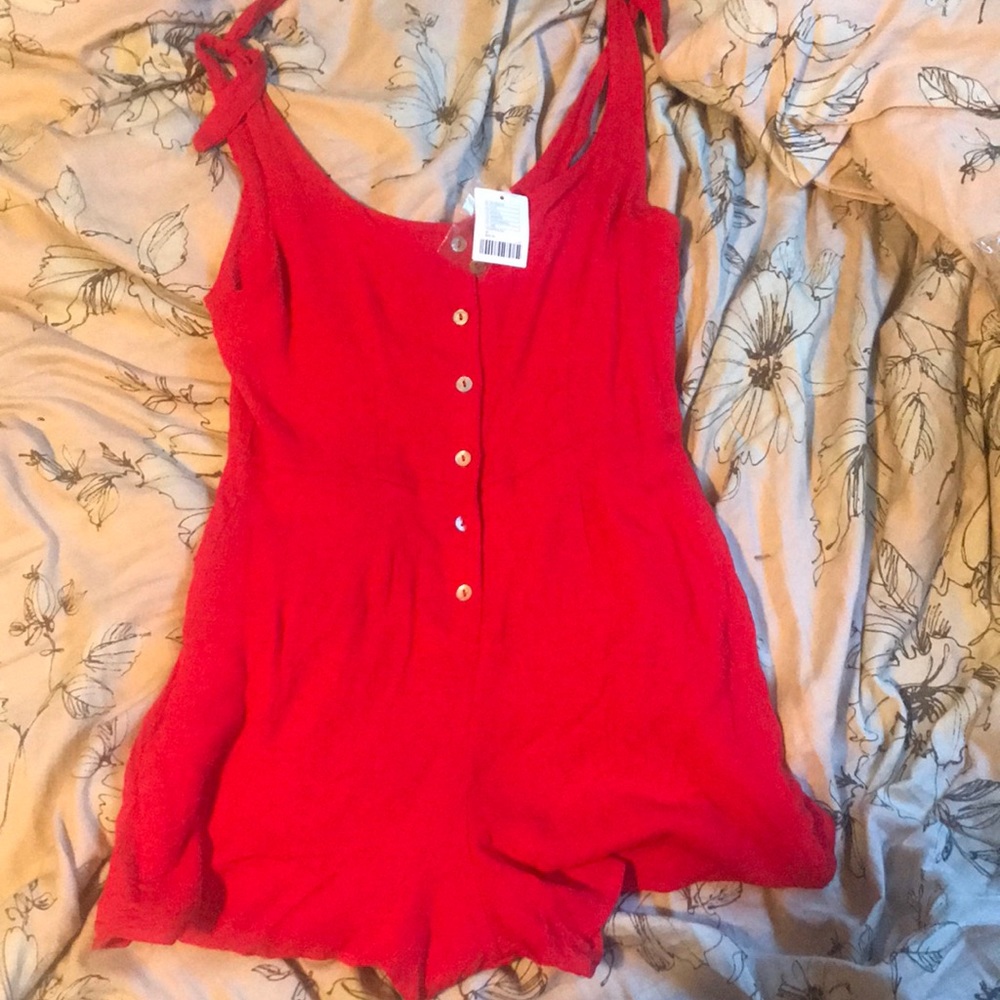 Urban outfitters red romper